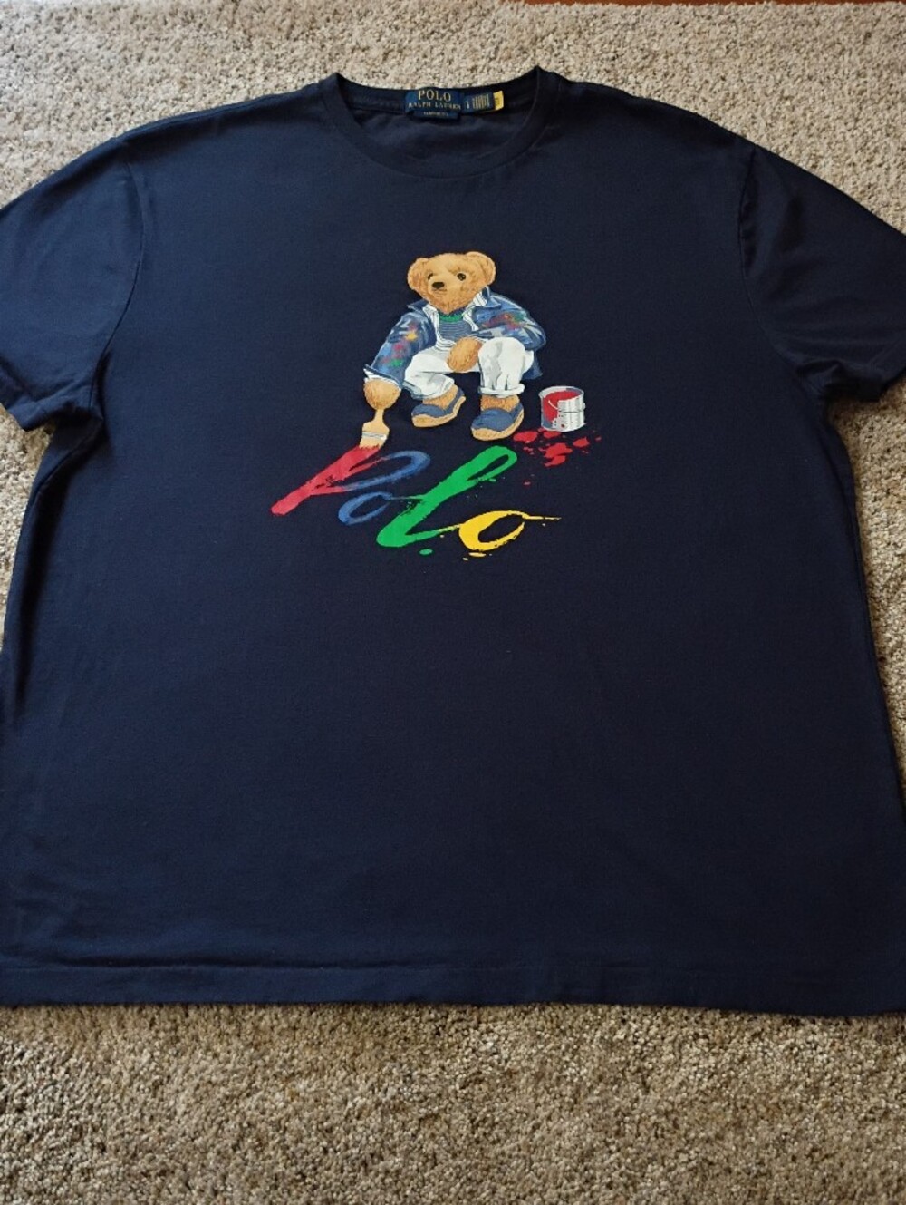 Polo by Ralph Lauren Navy Bear Painter Graphic Classic Tee - Picture 10 of 10